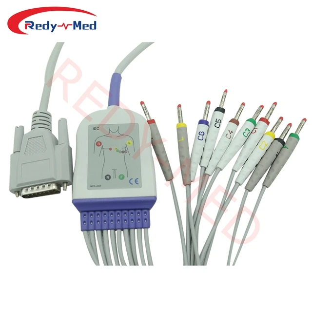 10 Lead Ecg Ekg Cable With Banana 4.0