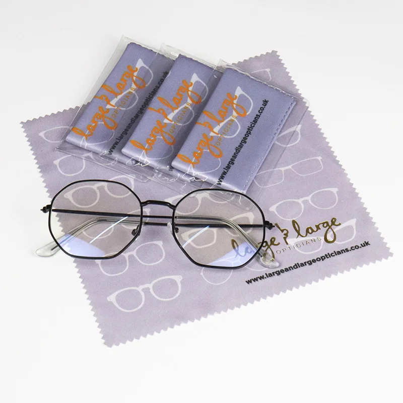 Wholesale price sliver stamping whiskey reading glasses men microfiber clean cloth for sales promotion