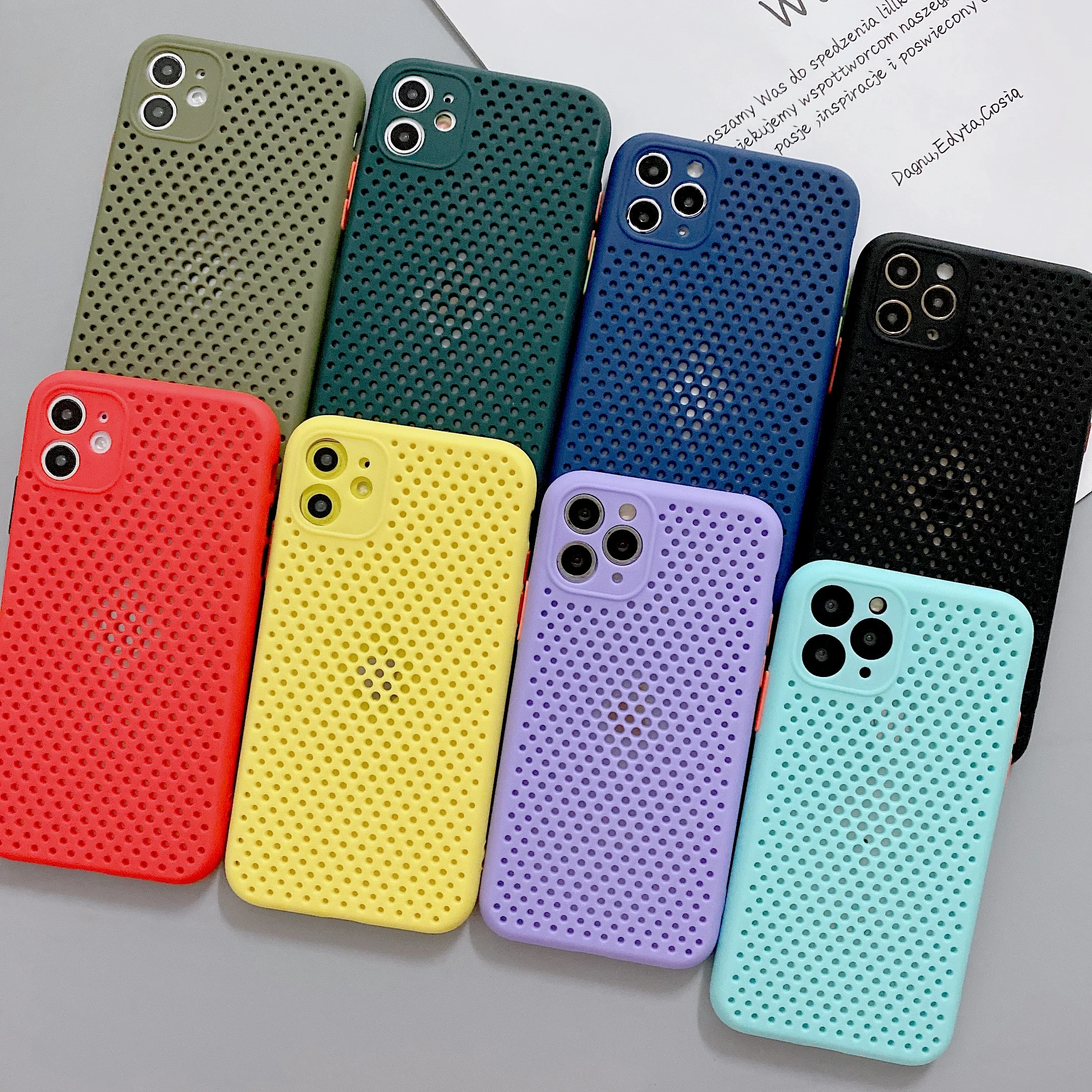 
Heat Dissipation Breathable Cooling Phone Case for iPhone 11 11Pro Max XR XS Max X 8 7 Plus 11Pro 