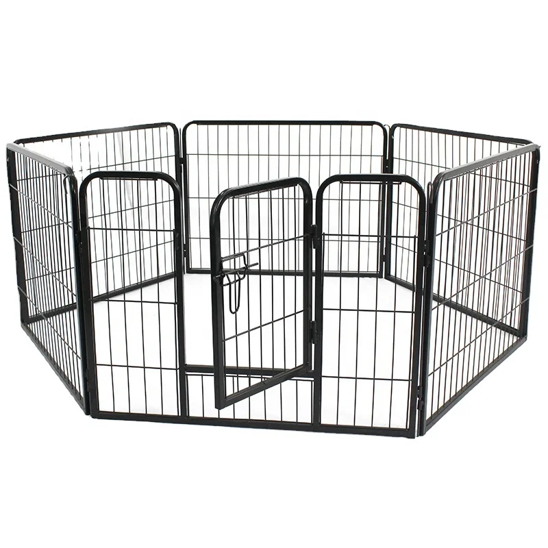 Large heavy  duty 8 panel  black tall dog playpens for large dogs