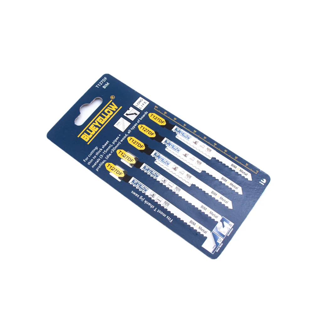 T127DF 8TPI Bi-Metal T-Shank Jig Saw Blades for Scroll Cuts in Wood