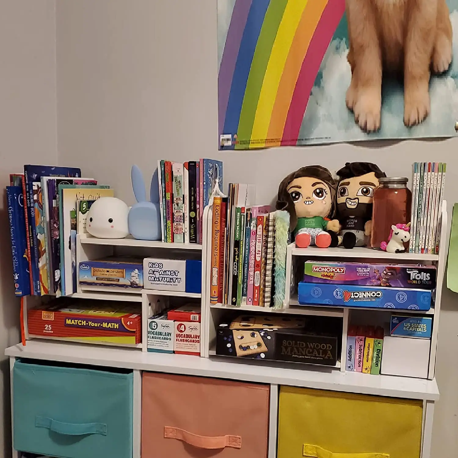 New Innovation Modern Style Small 5 Shelf Bookshelf For Desktop Storage, Mini Cute Office Desk Shelves