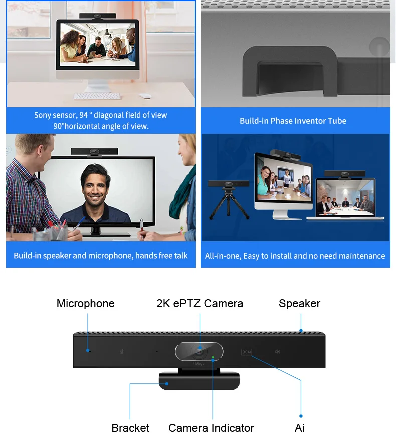 WeDoinnov OEM/ODM видеокамера для видеоконференции автоматическая