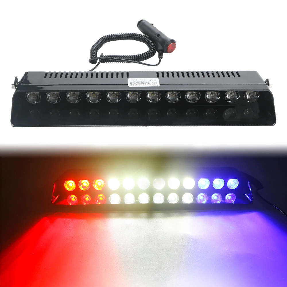 PUERXIN Laser Warning Fog Light for Cars Front Windshield Auto Led Bar Flashing Mode Warning Lamp Car Emergency Strobe Light