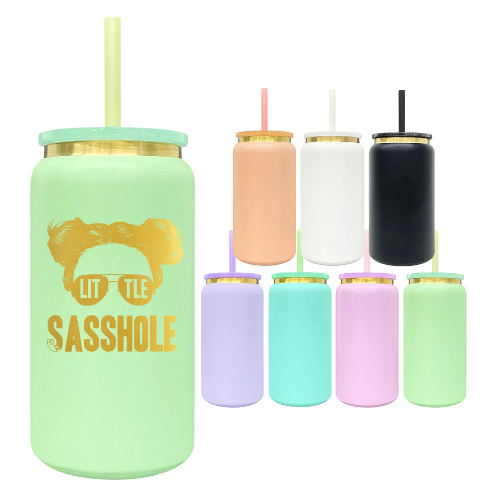 Customized laser engraving 16oz metal beer cans gold plated stainless steel can tumblers mugkeep hot & cold 16oz stainless cans