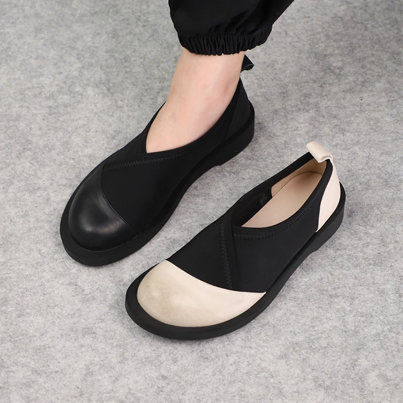 2023 special design chunky platform outsole soft sole wholesale factory direct genuine leather for women ladies flat heel sandal