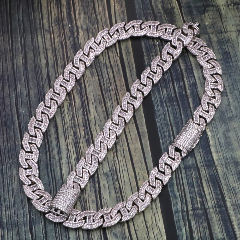 
Mister Jewelry Cooperated Rapper Body S Shaped Baguette Chain Male Link Fence 