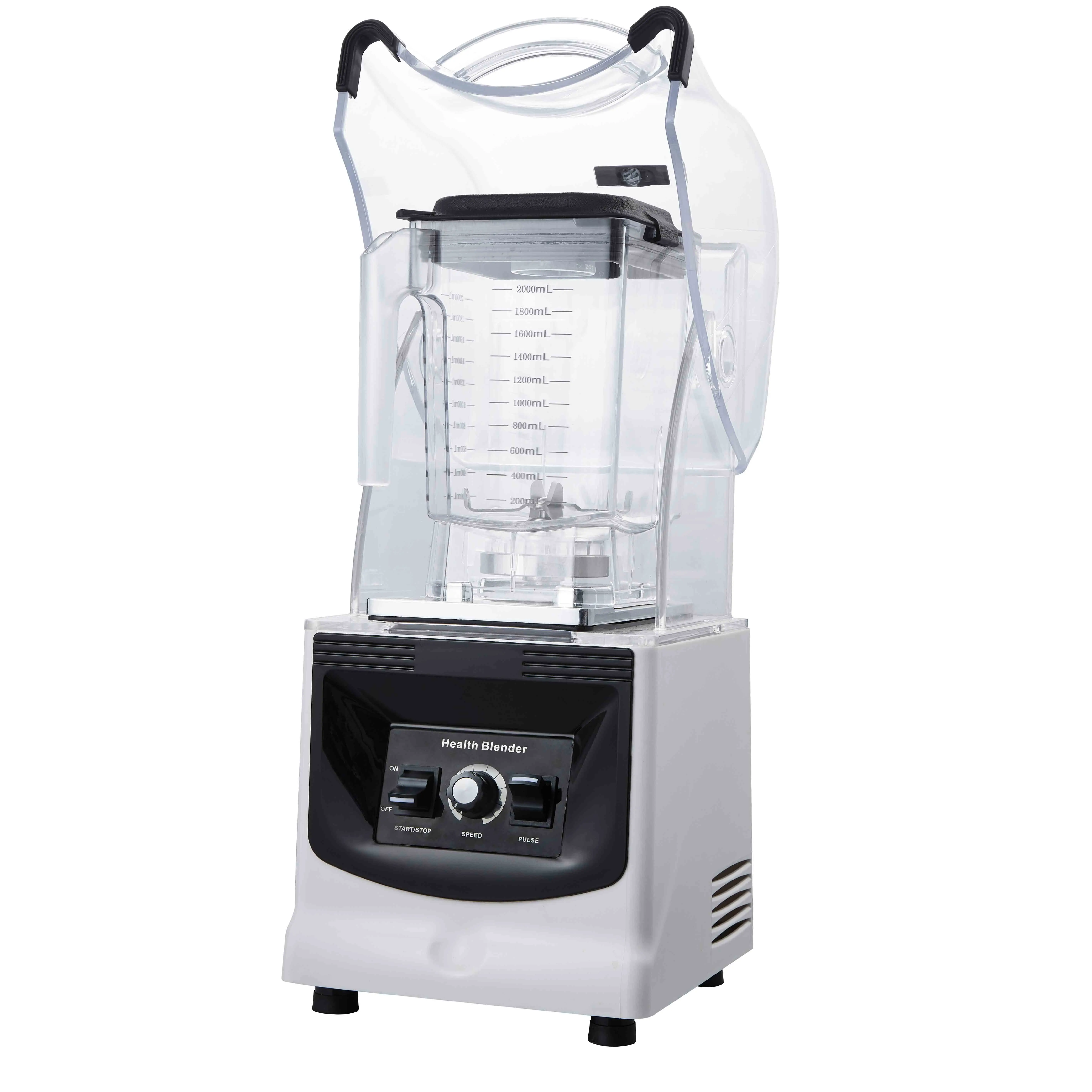 2L Heavy Duty Commercial Blender with Sound Cover 1800W High-Power juicers and blenders with 9840 Strong Pure Copper Motor