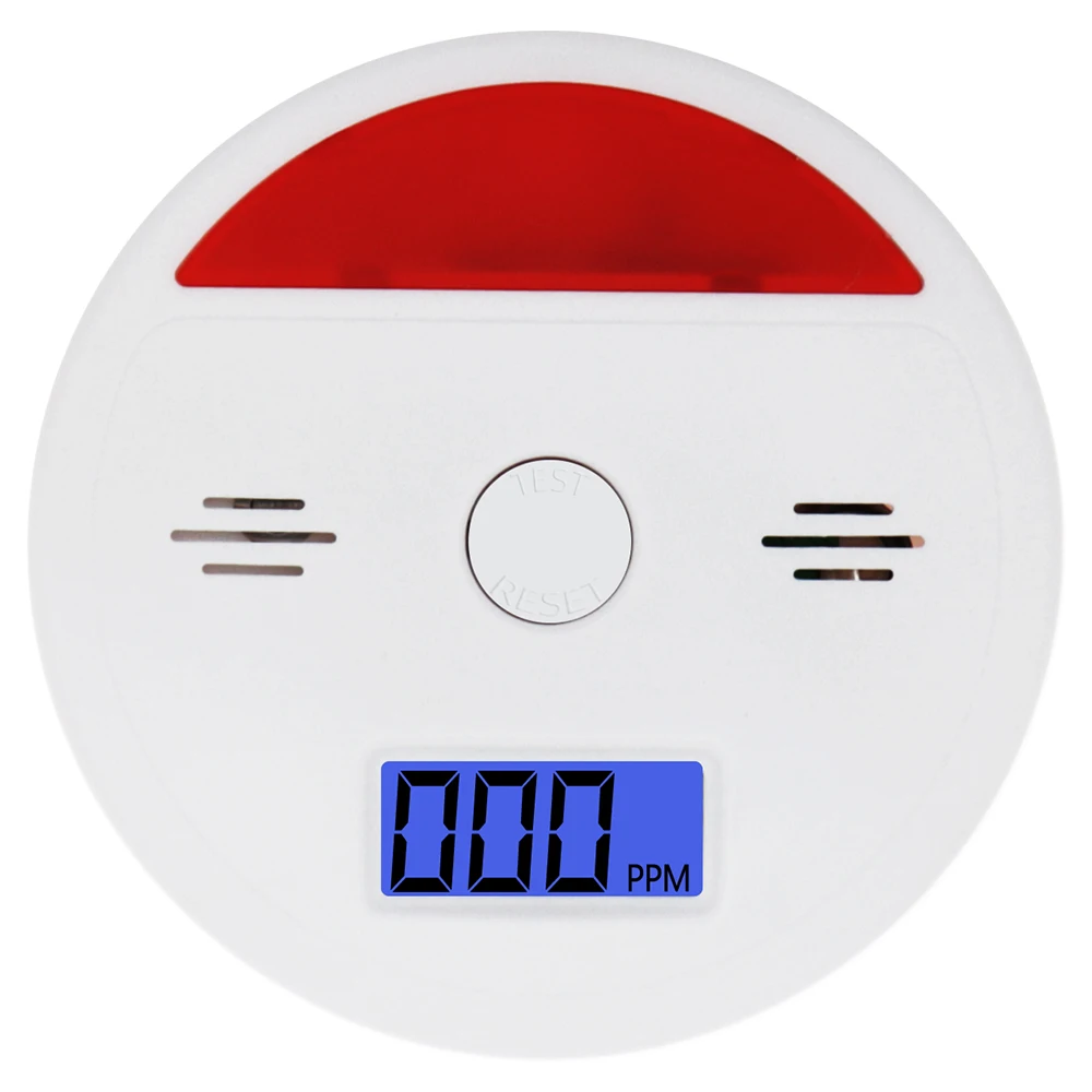 85dB CO Alarm Detector Carbon Monoxide Gas Sensor Home Security Voice Warning Hotel Poisoning Smoke Alarm Monitor LCD Display