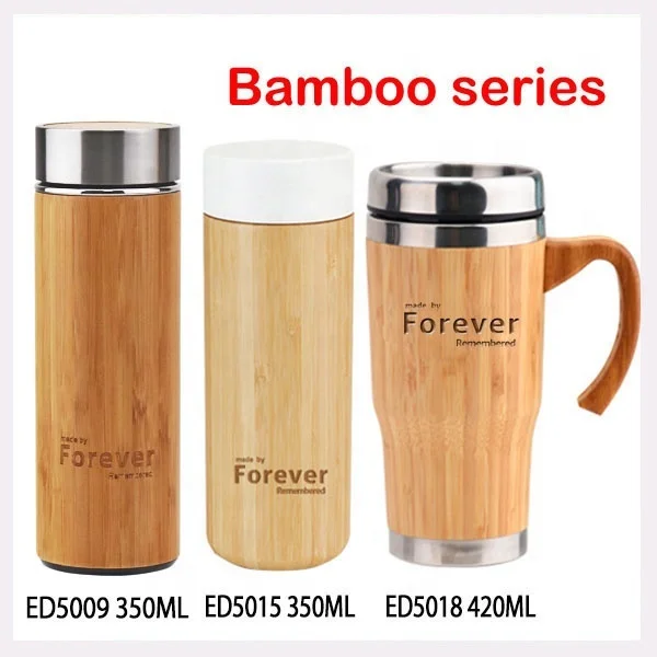 
Tea does not pour wengmu cup bamboo coffee vacuum bamboo thermos 