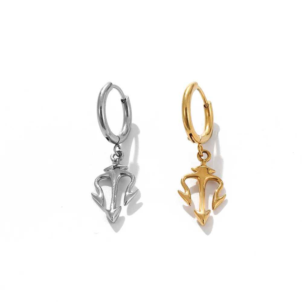 VAF Trident Earrings stainless steel hypoallergenic Pendientes Tridente Dreizack Ohrringe Boucles doreilles Trident Orecchin