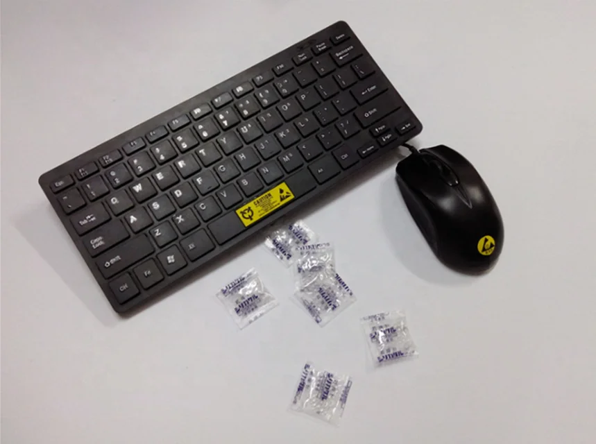 Black Plastic Antistatic Office Cleanroom ESD Clavier Keyboard Mouse