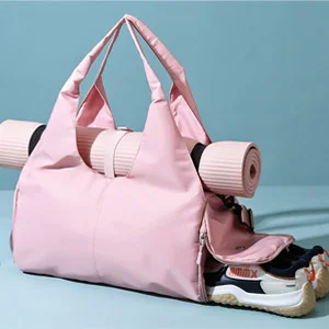 Sports Bag for Men and Women with Shoe Compartment & Wet Compartment Weekender Travel Bag Leisure Handbag Foldable Gym Bag