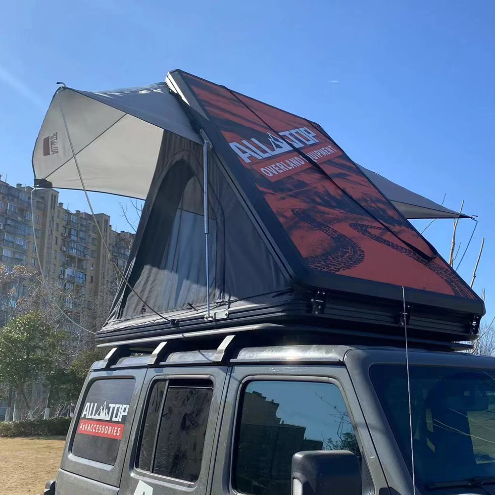 4X4 off Road Light Weight Camping Aluminum Roof Top Tent Car shell Hard Shell Top roof tent car