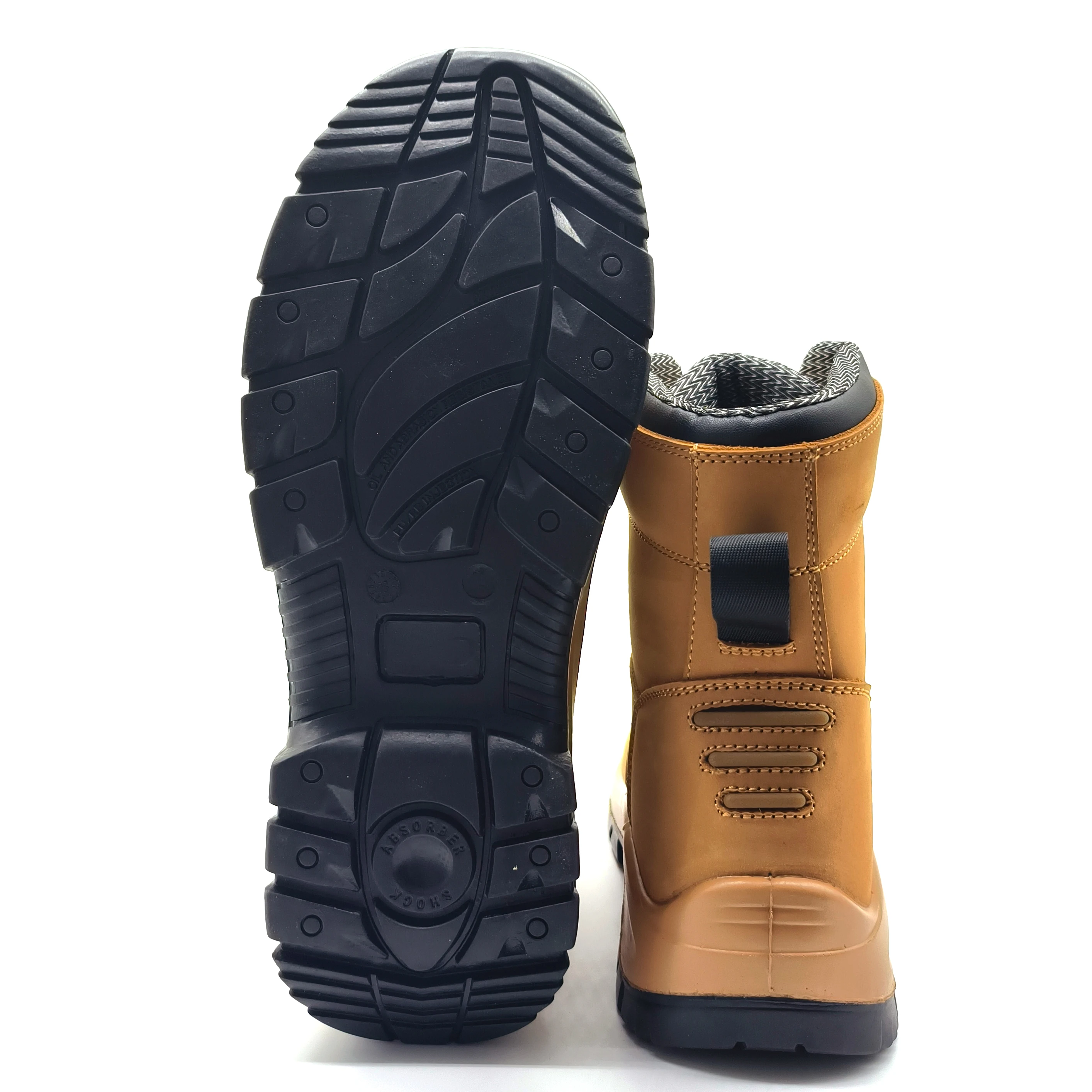 AU safety boots Dual-density PU injection sole TPU toe cap anti smash and anti puncture
