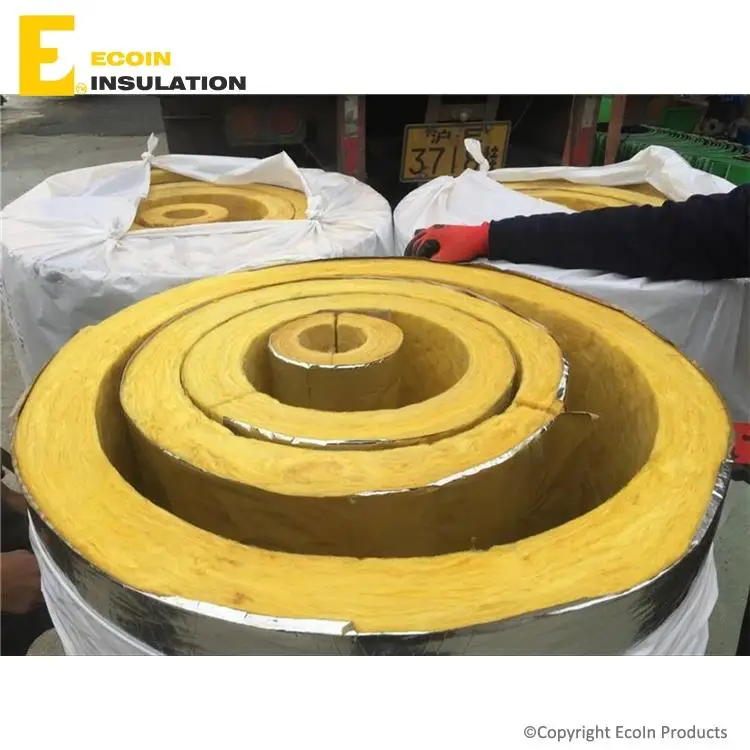 Large Diameter Fiber Glass Wool Pipe Thermal Insulation for Cold and Heat Tube