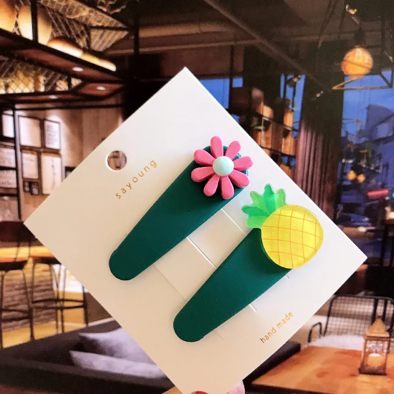 Fruit Hairpin Cute Girl Bangs Clip Set Hairpin Headdress Broken Hair Clip