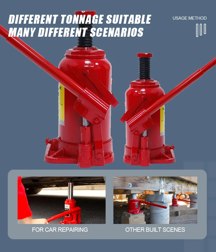 Efficient 20 ton hydraulic jack Bottle Jacks for Efficient Cargo Loading in Warehouses