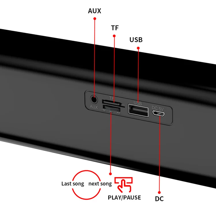 Hot Selling BT167 Wireless BT5.0 Speaker Home Theater System Sound Bar Speakers