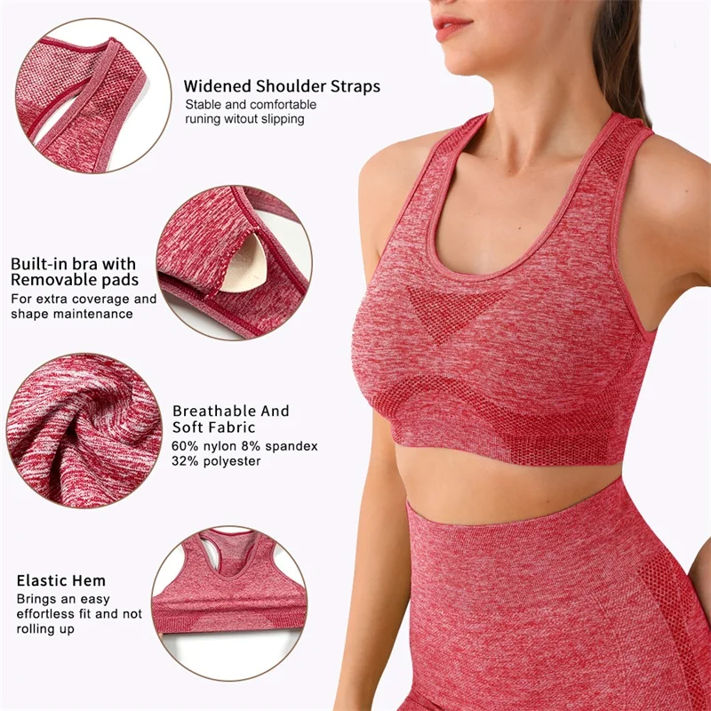 Hot Sale Women Push Up Seamless Scrunch Short Wear Butt Lift Yoga Panties Sport Workout Fitness Gym High Waist Leggings Yoga Set