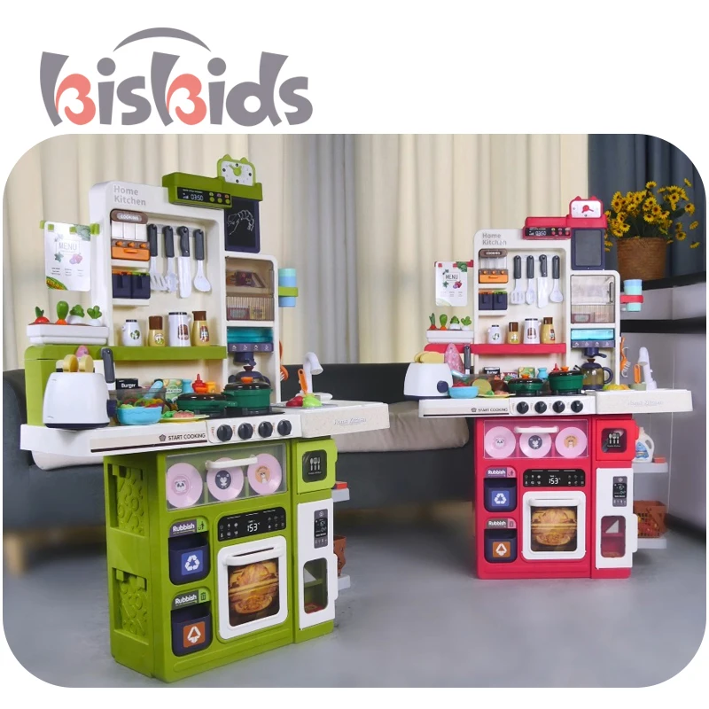 101pcs Kid simulation luxury cooking table play toy multi-function electric sounds stove kitchen set toys
