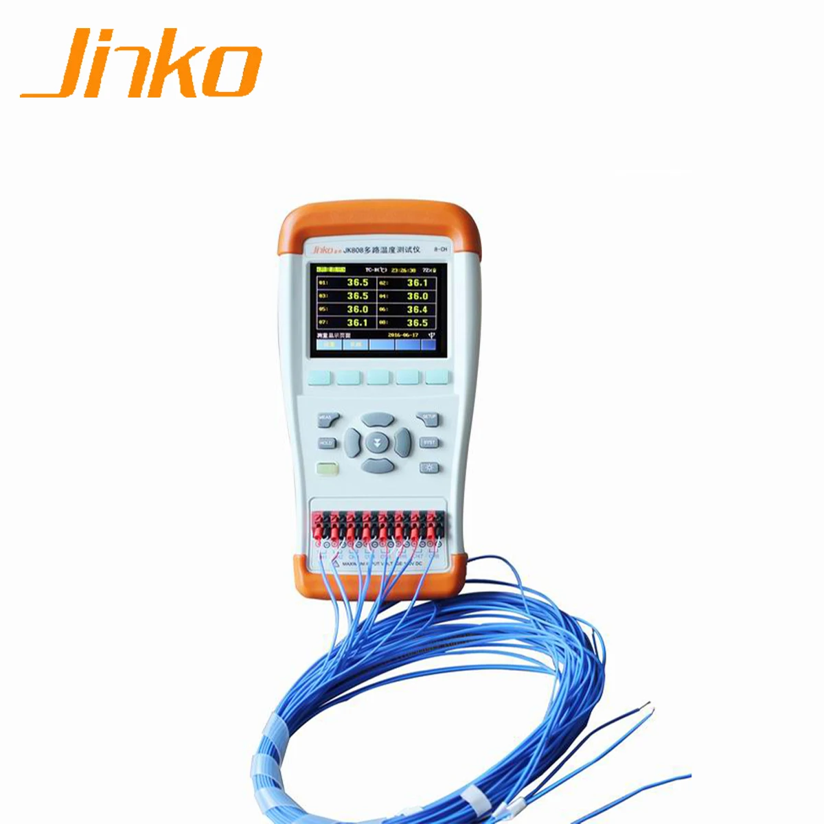 Горячие продукты Jinko JK808 8-канальный сетевой видеорегистратор промышленный цифровой термометр промышленный Многоканальный регистратор температуры