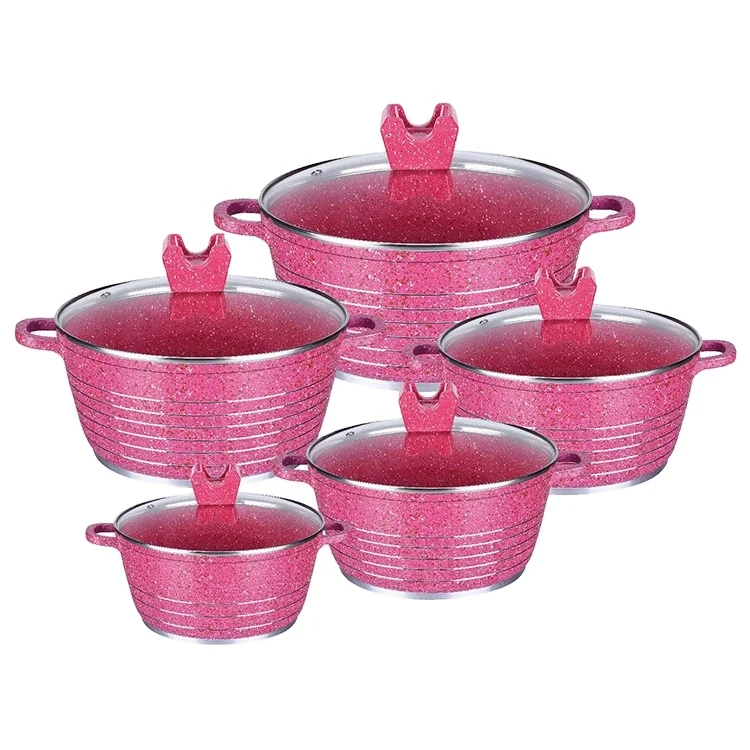 Cooklover Pots And Pans Casseroles Set 10pcs Aluminum Cookware-set Nonstick Cookware Sets With Accessory