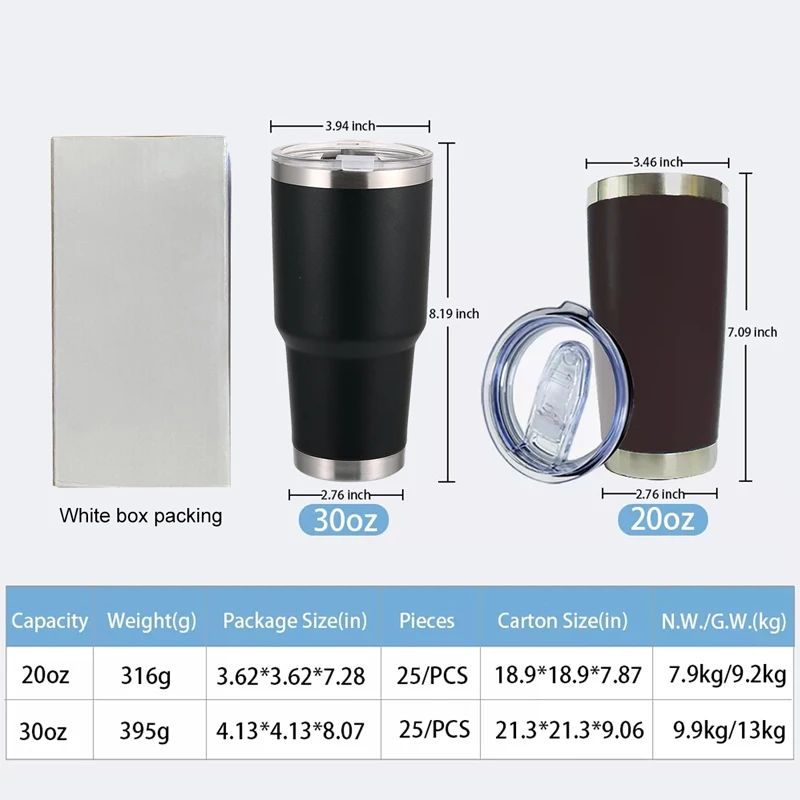 TY Custom logo 20oz stainless steel tumbler Double wall vacuum insulated Travel Mug   with Slider Lid and straw