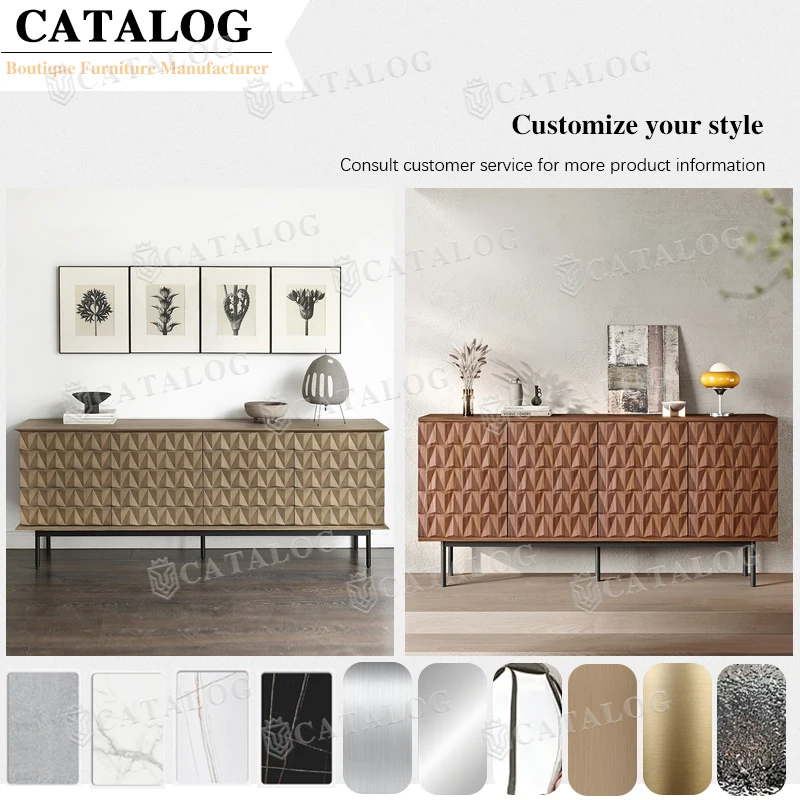 Mid-ancient Style Living Room Cabinet Antique Modern Design Buffet Storage Cabinet Console Sideboard