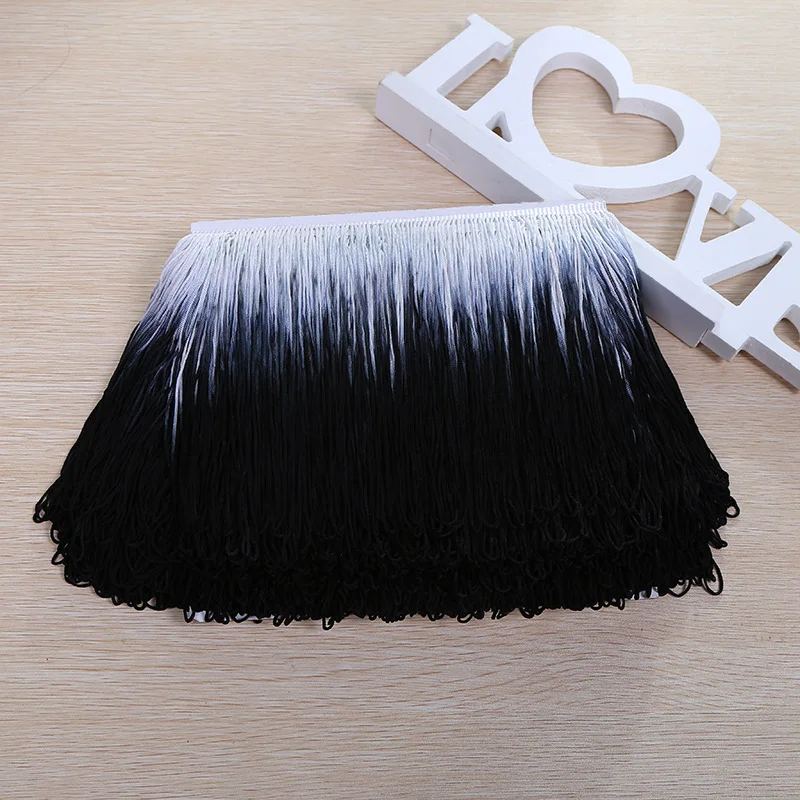 
Wholesale 20CM Gradient Color Lace Fringe Tassel For Latin Dress 