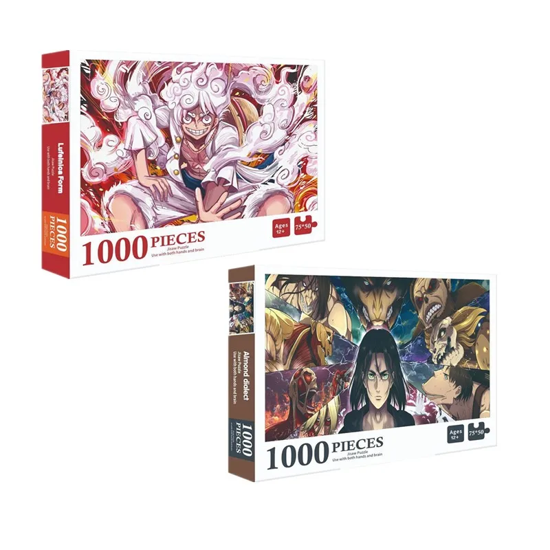1000PCS Genshin Jujutsu Slam Dunk Demon Slayer Anime Paper Jigsaw Puzzle Handmade Assemble Toy Special Gift Custom Puzzles