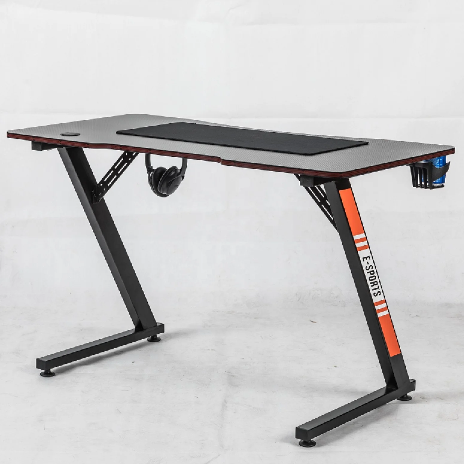 Высококачественная офисная игровая рабочая станция высокого качества, L-образный стол для управления пространством, деревянный кабель