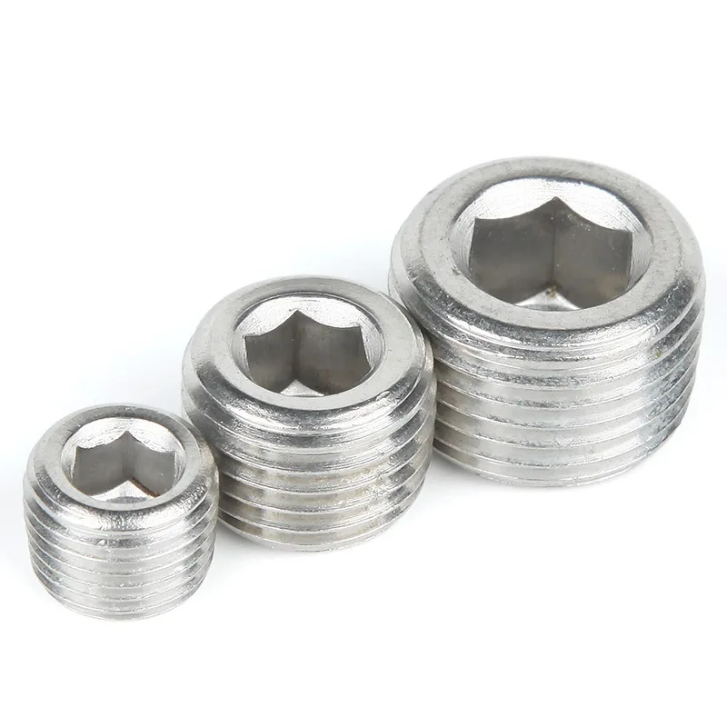 M8*1 DIN906 stainless steel Hexagon socket pipe plugs Internal drive pipe plugs