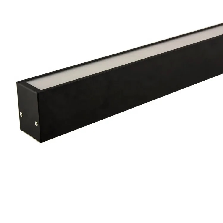 Wholesale office living room black 18w classic modern design aluminium linear suspended lamp