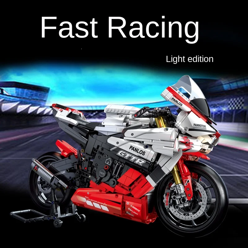 wholesale Panlos 672104 kids toys game other motorcycles 1:5 Light Board Motorcycle Yamaha R1 for blocks model Building Toys