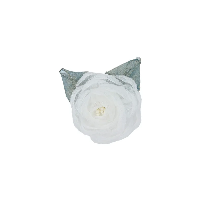Korean burnt camellia flowers diy headdress hair accessories,shoes hat skirt decorative accessories organza flower