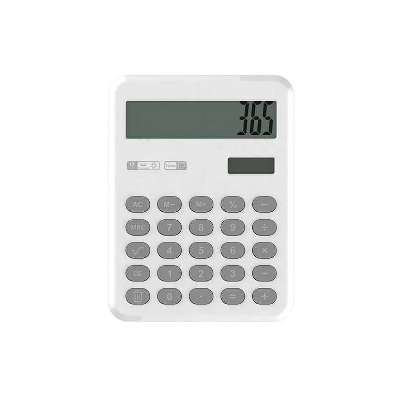 12 digits Portable and Foldable Desktop Multifunction Calculator with Writing Tablet for school supply office and study with pen