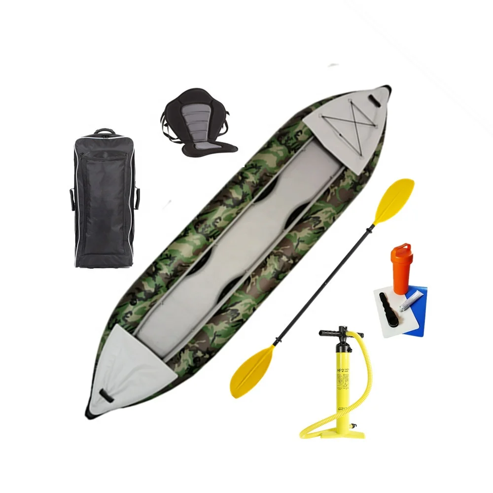 Wholesale Cheap Fishing Inflatable Canoe PVC Inflatable Kayak Drop Stitch Kayak for Two Person