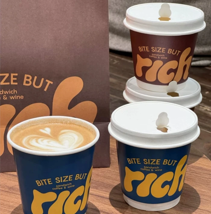 white/ kraft 80 90 mm customized coffee paper disposable cups with cardboard plastic cup lids paper lid cup cover