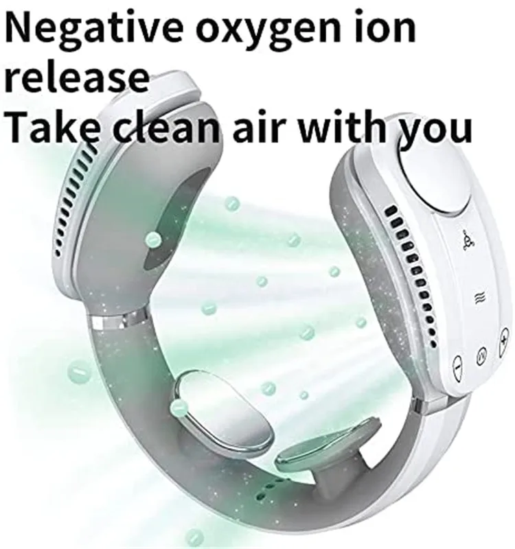 Leafless Outdoor Portable Hands Free Bladeless Hanging Air Cooling Mini Massager Neck