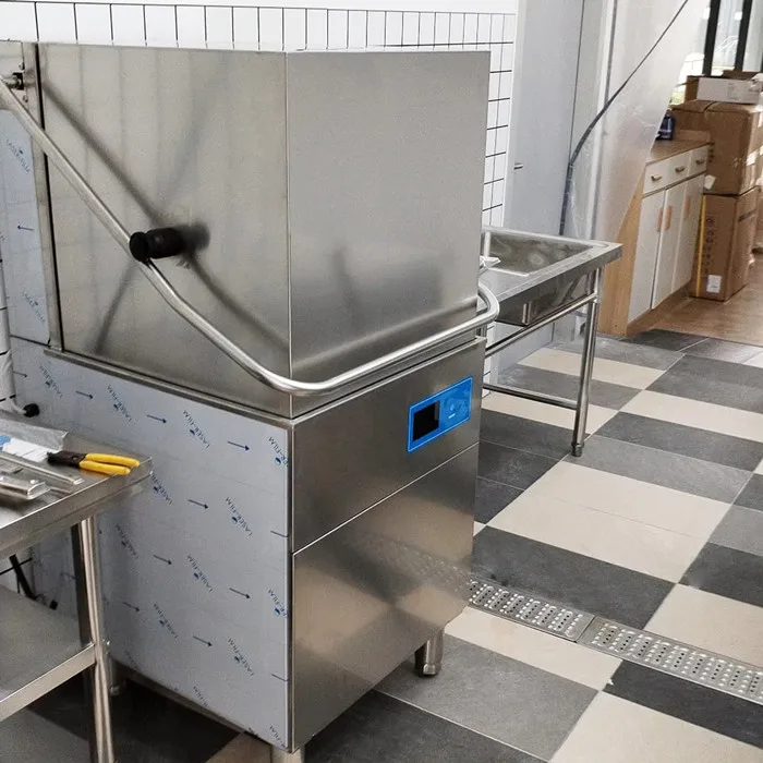 Commercial Freestanding Electric Hood Automatic Dishwasher Machine for Restaurant Kitchen Equipment