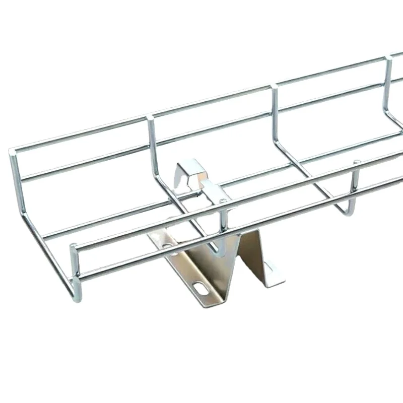 Chinese factory customized size 200 mm width basket steel cable tray grid bridge outdoor wire mesh cable tray