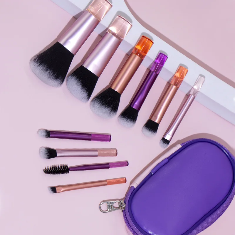 DailyQueen Wholesale Travel Fantasy Mini Brush Kit Makeup Brushes For Eyeshadow Highlight Contour Concealer Mini Sized