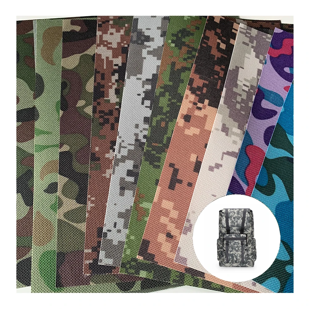 150D 210D 300D 500D 600D 900D Pvc Pu Coating 100% Polyester Nylon Waterproof Camouflage Cordura Oxford Fabric
