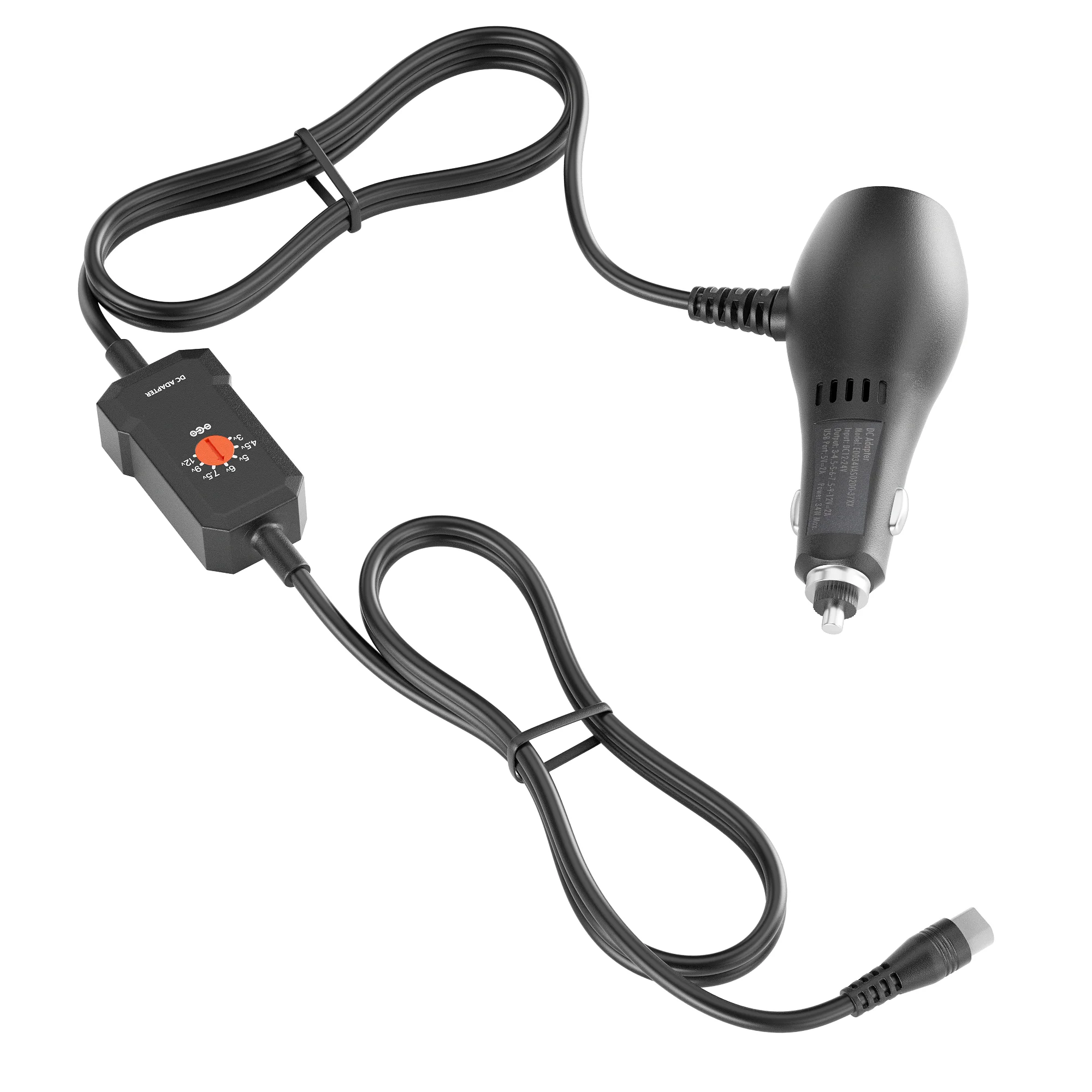 34W 12V 2A Car Charger for Portable DVD Player/Snailax Seat Cushion/GPS/Speaker  with 8 Connector