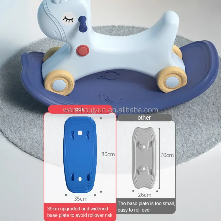 JYUN factory horse toys for kids ride on child indoor living room nursery school kindergarten plastic rocking horse