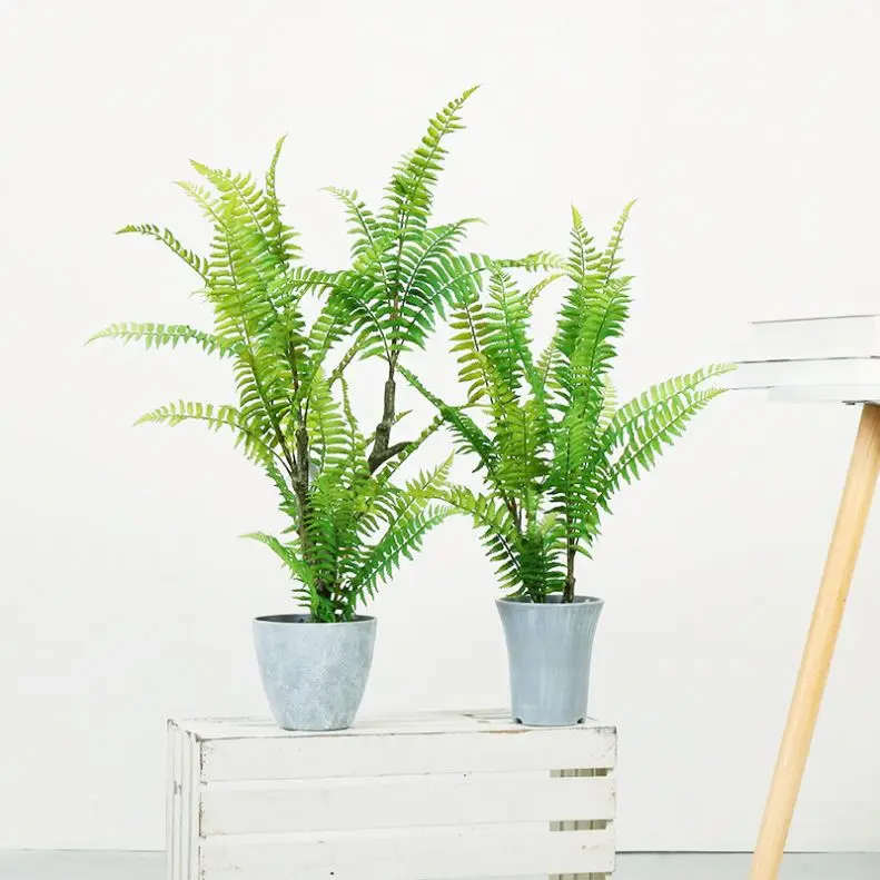 Ferns Tree Plants Leaves Plant Boston Silk Fabric Faux Fake Artifical Leaf Fence  Artificial Fern