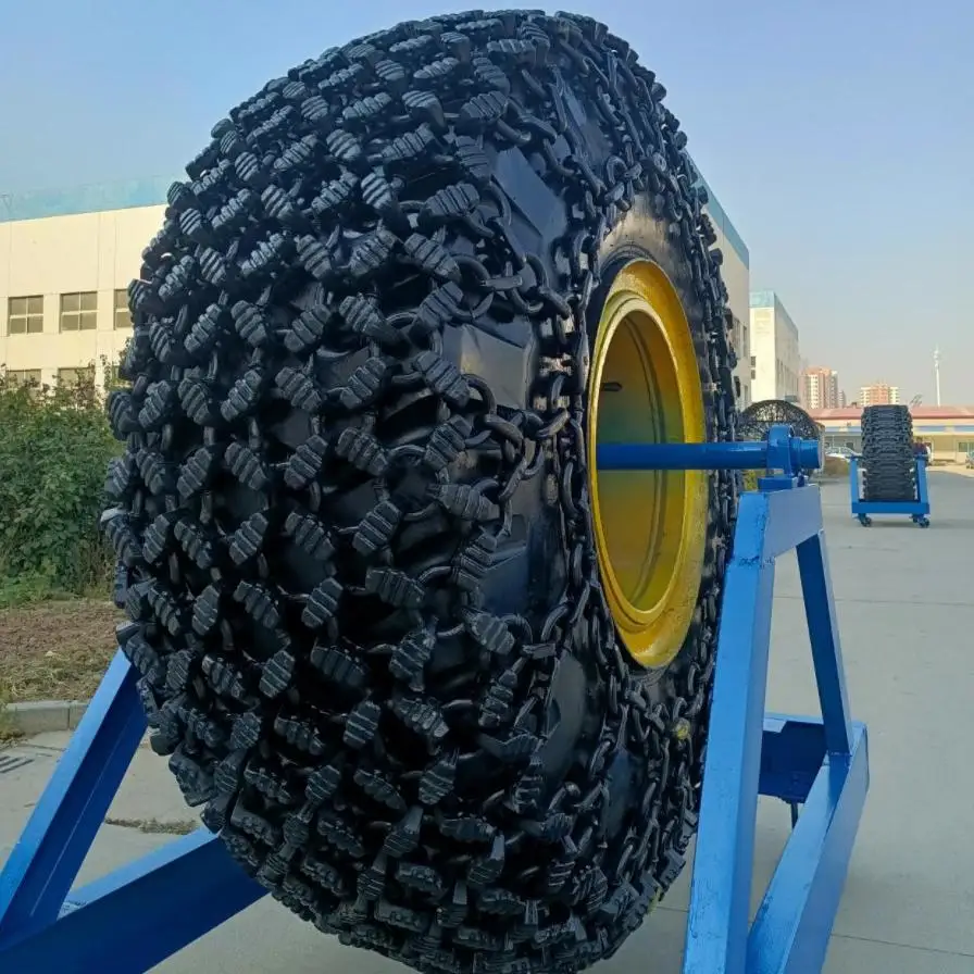 29.5-25 Resistant Mining Tire Protection Chains Alloyed Steel Tyre Protection Chains