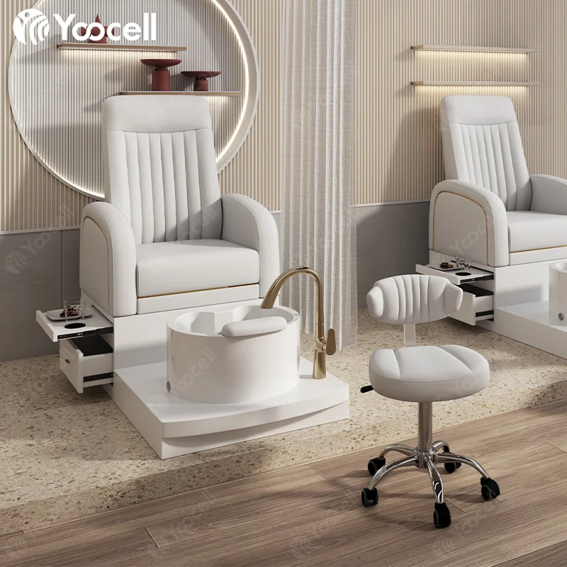 Yoocell new design sillas para spa equipment and furniture nail chair salon furniture foot spa manicure and pedicure chair