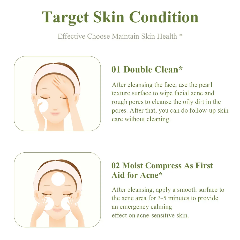 Wholesale Salicylic Acid Oil Control Cotton Sheet Shrink Pores Remove Acne Deep Cleaning Facial Cleansing Pad 40pcs